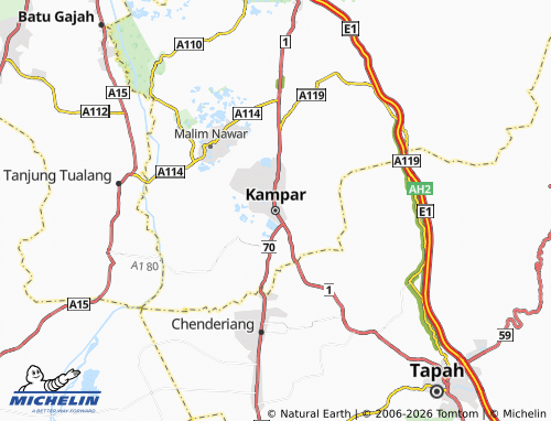 MICHELIN-Landkarte Kampar - ViaMichelin