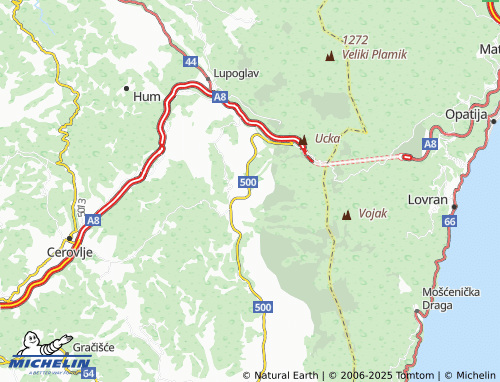 MICHELIN Boljunsko Polje map - ViaMichelin