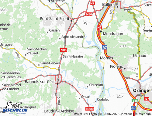 MICHELIN Vénéjan map - ViaMichelin