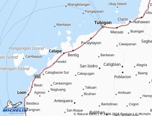 MICHELIN Tinibgan map - ViaMichelin