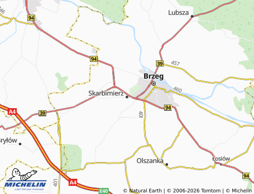 MICHELIN Skarbimierz map - ViaMichelin