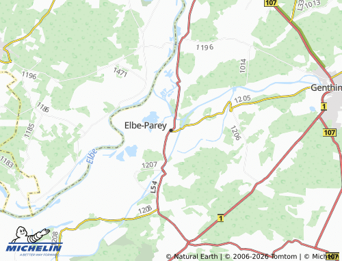 MICHELIN Elbe-Parey map - ViaMichelin