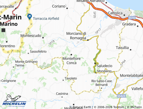 Mappa MICHELIN Montefiore Conca - ViaMichelin