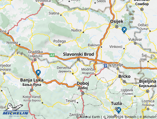 Mapa MICHELIN Brodsko-posavska - ViaMichelin