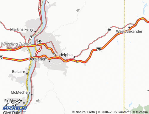 MICHELIN Triadelphia map - ViaMichelin