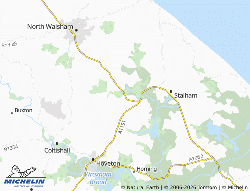 Carte MICHELIN Smallburgh - ViaMichelin