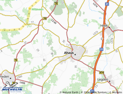 MICHELIN Wessum map - ViaMichelin