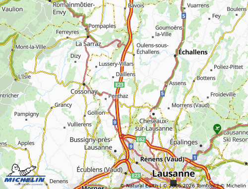 Mapa MICHELIN Bournens - ViaMichelin