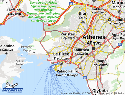 MICHELIN Korydallos map - ViaMichelin