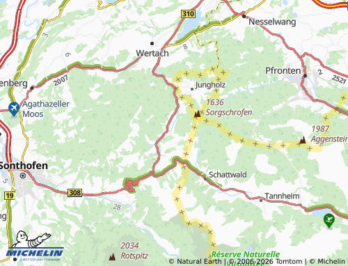 Mappa MICHELIN Unterjoch - ViaMichelin