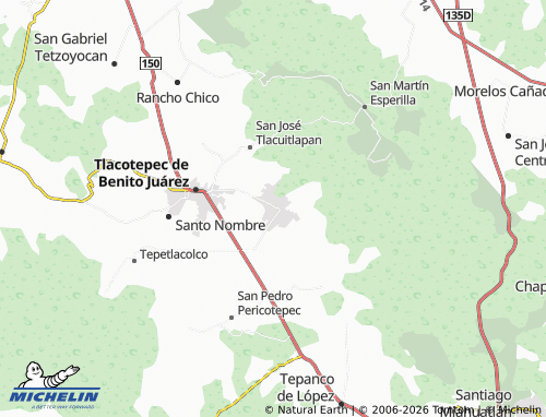 Mappa MICHELIN San Marcos Tlacoyalco - ViaMichelin