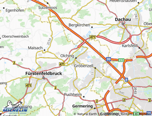 MICHELIN Olching map - ViaMichelin