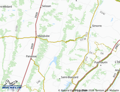 MICHELIN Sère map - ViaMichelin