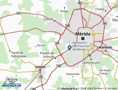 MICHELIN Tixcacal Opichén map - ViaMichelin