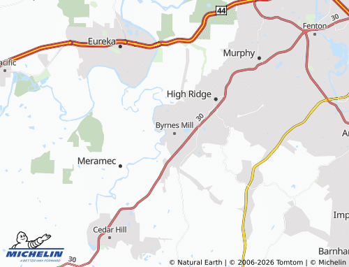 Mapa MICHELIN Byrnes Mill - ViaMichelin