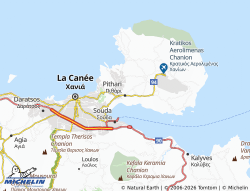 MICHELIN Pithari map - ViaMichelin
