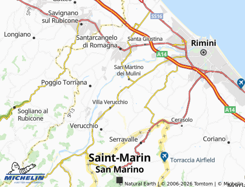 MICHELIN Corpolò map - ViaMichelin