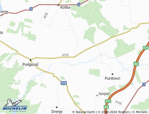 Mapa MICHELIN Budimci - ViaMichelin