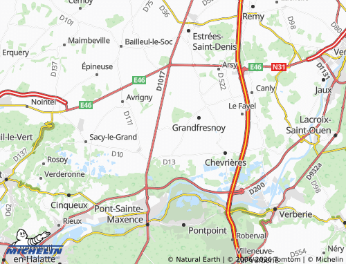 Mapa MICHELIN Sacy-le-Petit - ViaMichelin