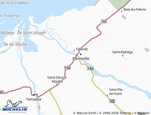 Kaart MICHELIN Saint-François-du-Lac - ViaMichelin
