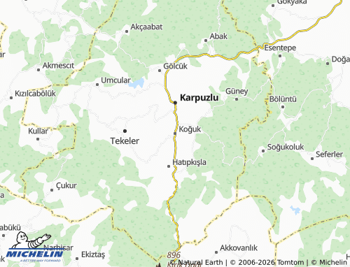 MICHELIN Koğuk map - ViaMichelin