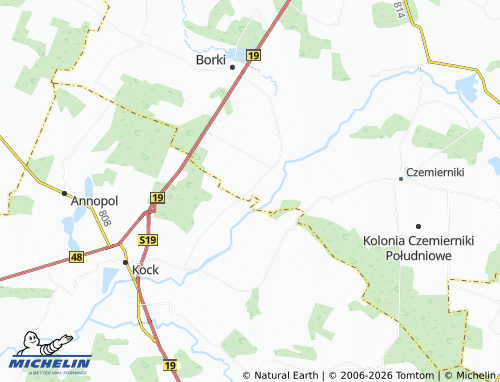 Mapa MICHELIN Tchórzew-Kolonia - ViaMichelin