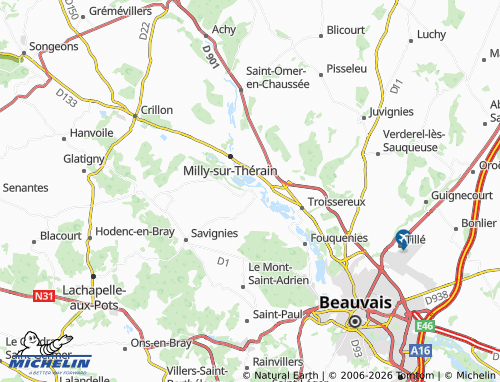 MICHELIN Herchies map - ViaMichelin