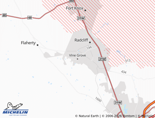 Mappa MICHELIN Vine Grove - ViaMichelin