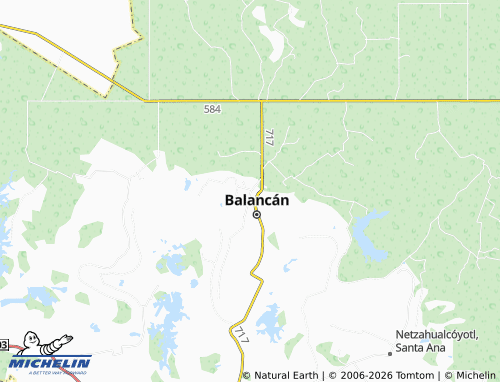 MICHELIN-Landkarte Jardines de Balancán - ViaMichelin