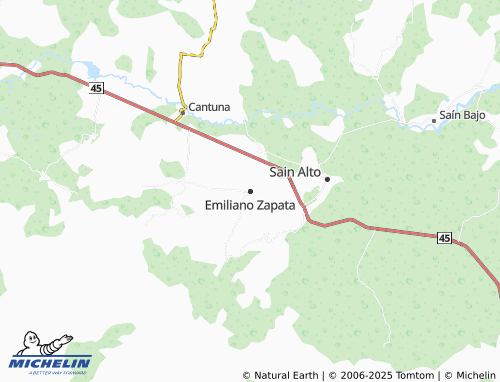 MICHELIN Emiliano Zapata map - ViaMichelin