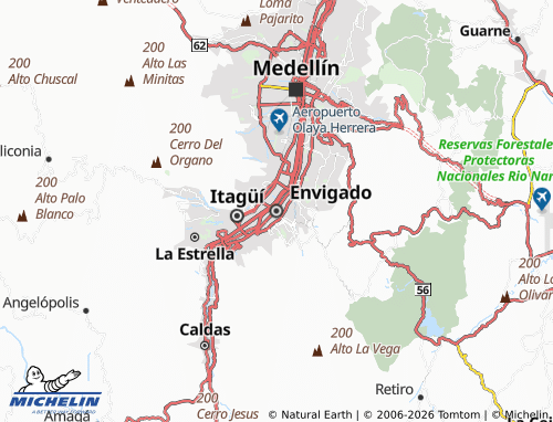 MICHELIN Envigado map - ViaMichelin
