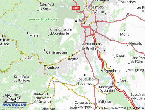 Mappa MICHELIN Bagard - ViaMichelin