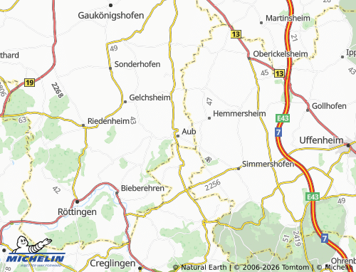 Mappa MICHELIN Aub - ViaMichelin