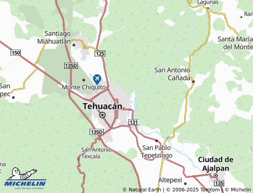 MICHELIN Militar Tehuacán Noii map - ViaMichelin