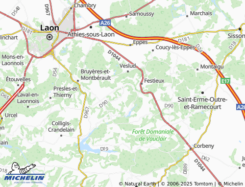MICHELIN Montchâlons map - ViaMichelin