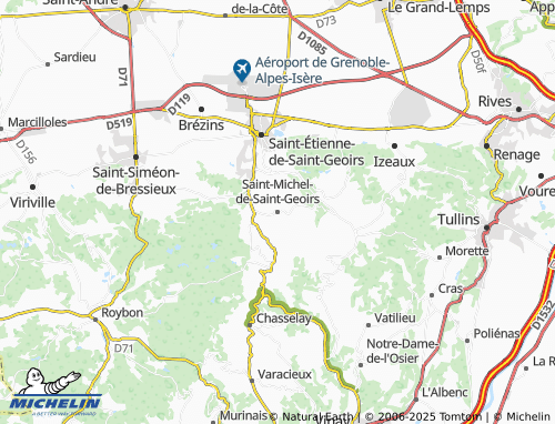 MICHELIN Saint-Michel-de-Saint-Geoirs map - ViaMichelin