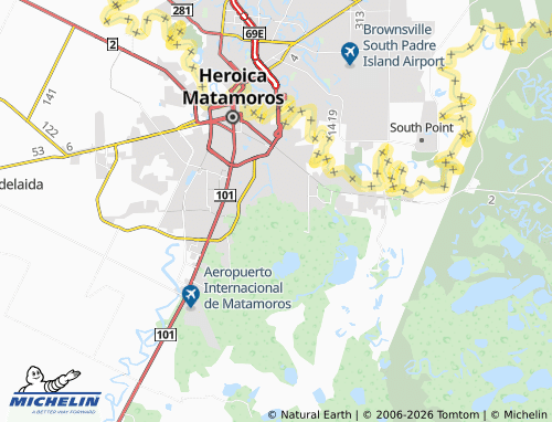 MICHELIN Colonia Derechos Humanos map - ViaMichelin