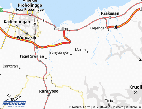 Mapa MICHELIN Banyuanyar - ViaMichelin