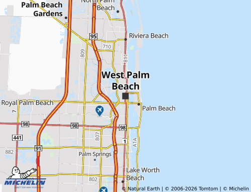 Mapa MICHELIN West Palm Beach - ViaMichelin