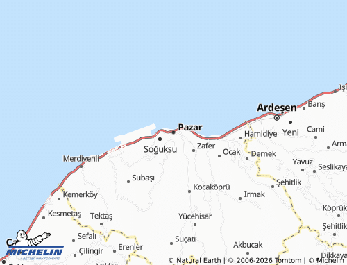 MICHELIN Pazar map - ViaMichelin