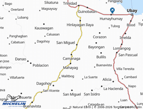 MICHELIN Camanaga map - ViaMichelin