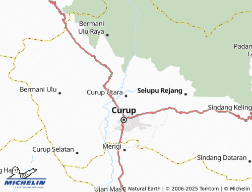 MICHELIN Curup Utara map - ViaMichelin