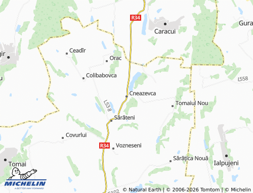 Carte MICHELIN Cneazevca - ViaMichelin