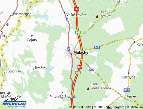 MICHELIN Malacky map - ViaMichelin
