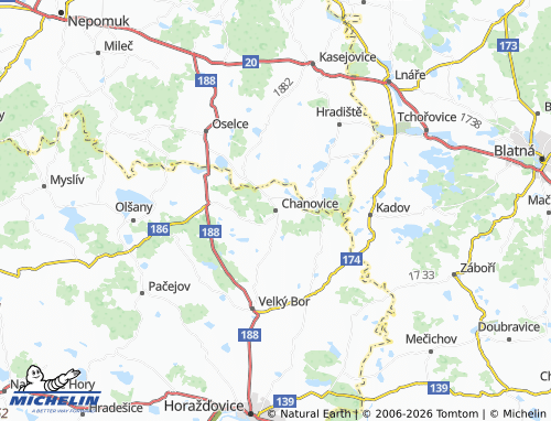 Carte MICHELIN Chanovice - ViaMichelin