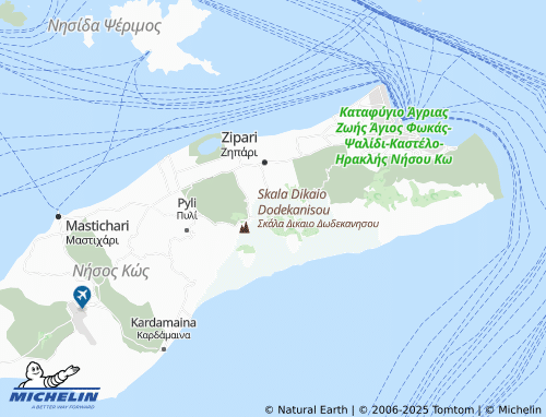 MICHELIN Asfendiou map - ViaMichelin