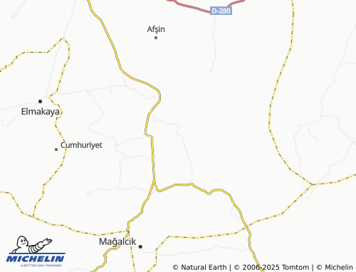 MICHELIN Karahasan map - ViaMichelin