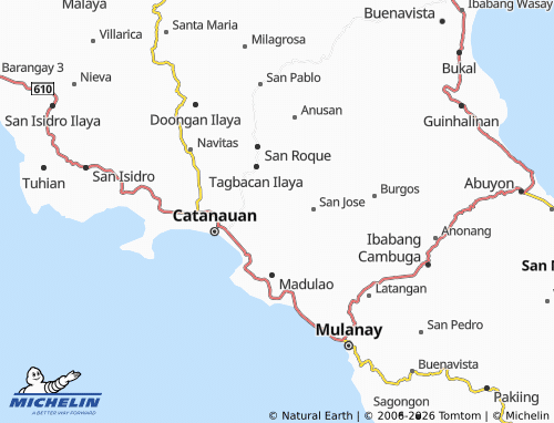MICHELIN Tagbacan Ibaba map - ViaMichelin