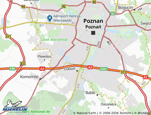 Kaart MICHELIN Świerczewo - ViaMichelin