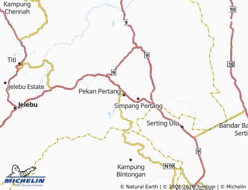 MICHELIN Pekan Pertang map - ViaMichelin